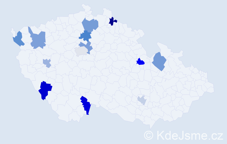 Jméno: 'Quoc', počet výskytů 13 v celé ČR
