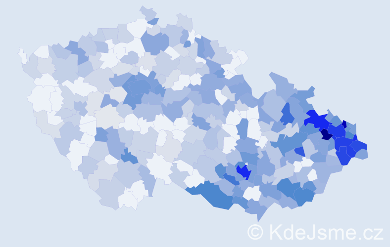Jméno: 'Darja', počet výskytů 1018 v celé ČR