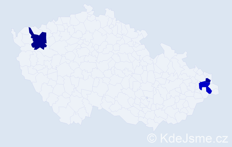 Jméno: 'Kvetuše', počet výskytů 3 v celé ČR