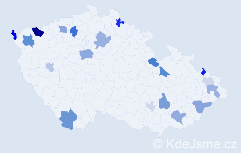 Jméno: 'Kerstin', počet výskytů 29 v celé ČR