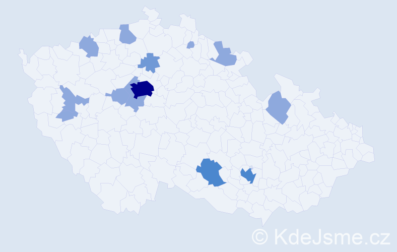 Jméno: 'Jan Adam', počet výskytů 23 v celé ČR