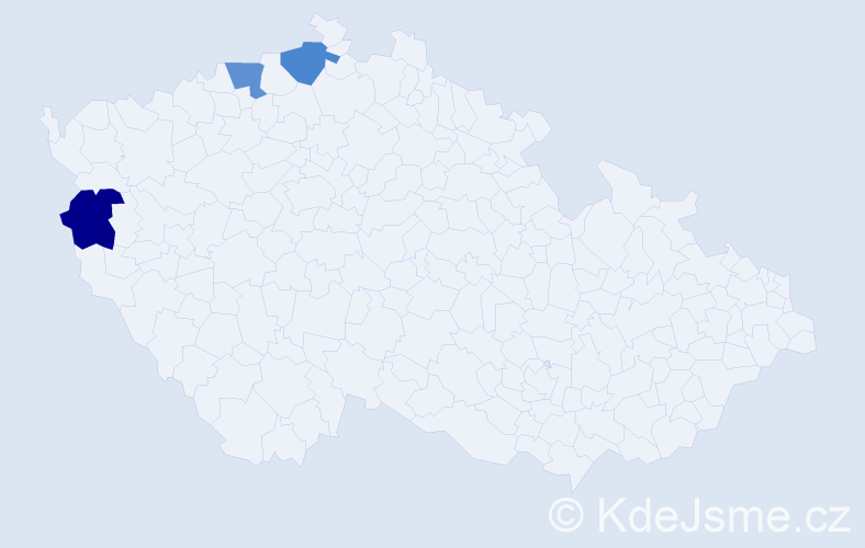 Jméno: 'Trung Hoa', počet výskytů 3 v celé ČR