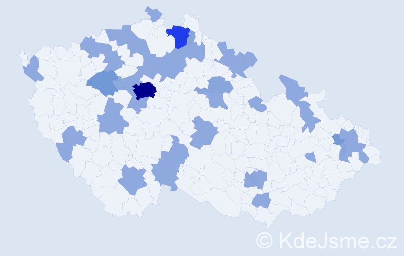 Jméno: 'Irenka', počet výskytů 68 v celé ČR