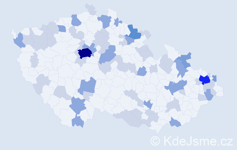 Jméno: 'Agneša', počet výskytů 121 v celé ČR