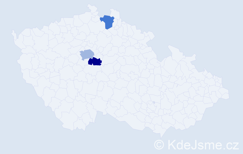 Jméno: 'Jia Yi', počet výskytů 4 v celé ČR