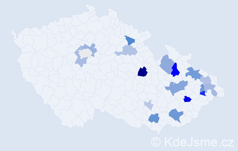 Jméno: 'Nikodém', počet výskytů 24 v celé ČR