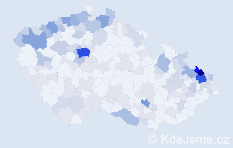Jméno: 'Annemarie', počet výskytů 334 v celé ČR