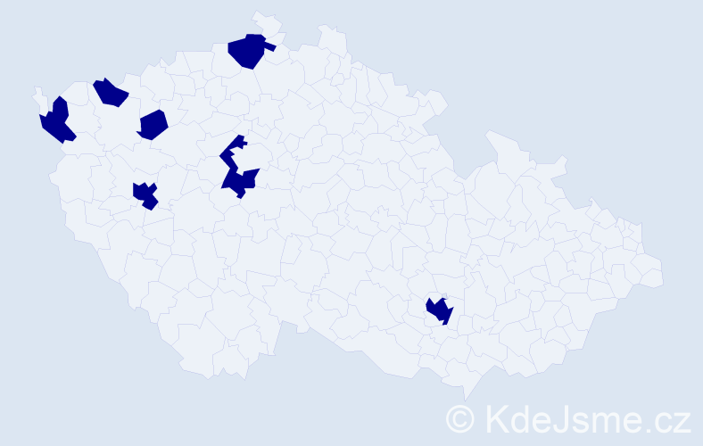 Jméno: 'Kieu Oanh', počet výskytů 7 v celé ČR