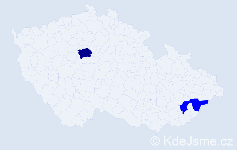 Jméno: 'Hamid', počet výskytů 4 v celé ČR