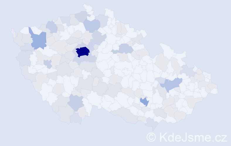 Jméno: 'Natalija', počet výskytů 252 v celé ČR