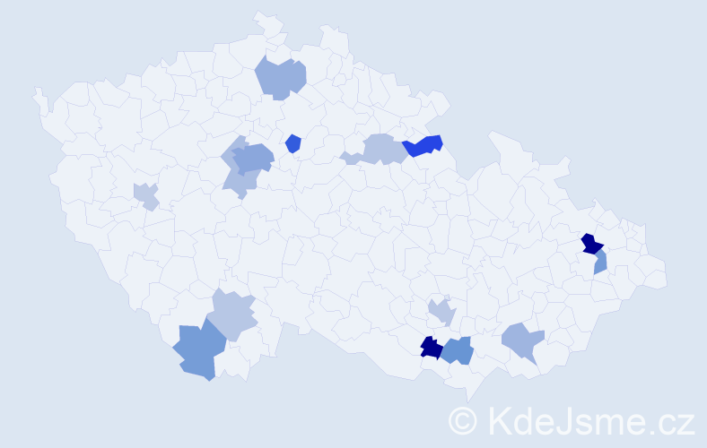 Jméno: 'Meda', počet výskytů 27 v celé ČR