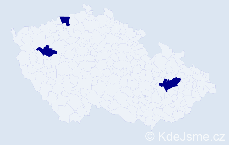 Jméno: 'Marie Michaela', počet výskytů 3 v celé ČR