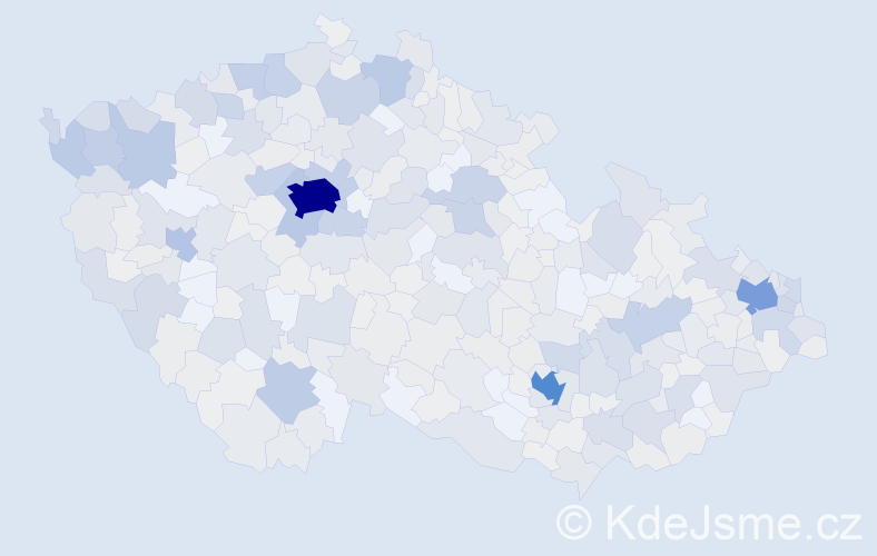 Jméno: 'Sarah', počet výskytů 1201 v celé ČR