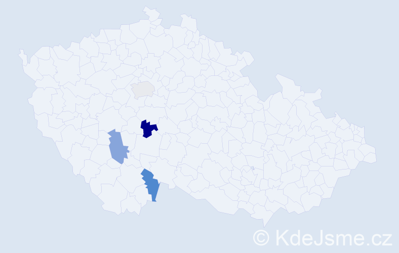 Jméno: 'Veronica Anna', počet výskytů 4 v celé ČR