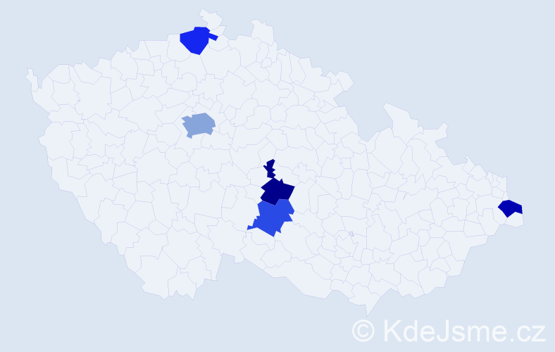 Jméno: 'Matyáš Jaroslav', počet výskytů 7 v celé ČR