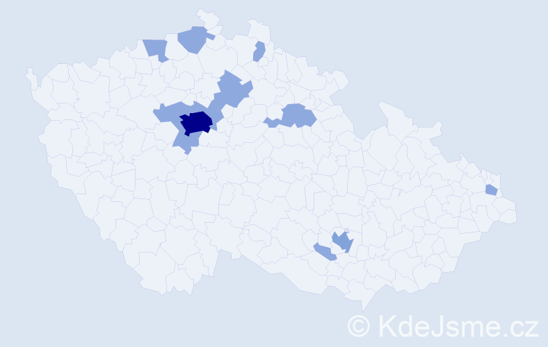 Jméno: 'Artak', počet výskytů 20 v celé ČR
