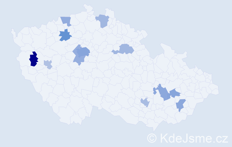 Jméno: 'Nino', počet výskytů 21 v celé ČR