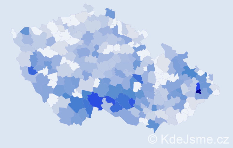 Jméno: 'Bohumíra', počet výskytů 570 v celé ČR