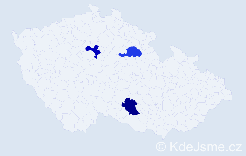 Jméno: 'Trong Dai', počet výskytů 3 v celé ČR