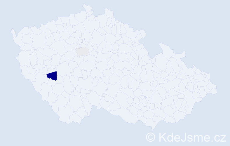Jméno: 'Miren', počet výskytů 2 v celé ČR