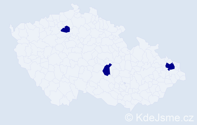 Jméno: 'Irénka', počet výskytů 3 v celé ČR