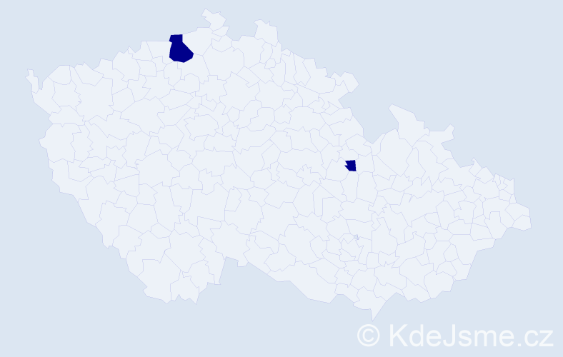 Jméno: 'Eliška Mária', počet výskytů 2 v celé ČR