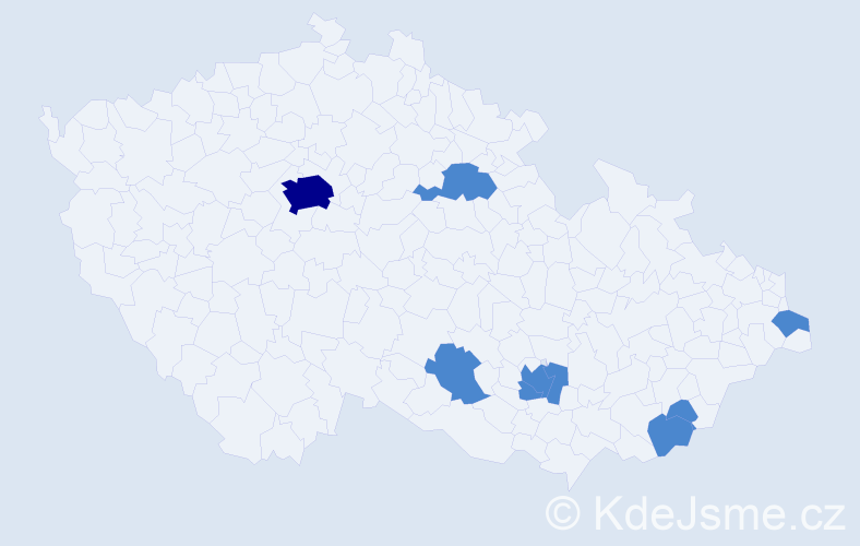 Jméno: 'Tabita', počet výskytů 10 v celé ČR