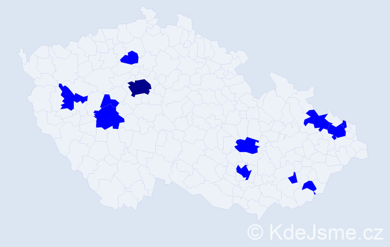 Jméno: 'Etel', počet výskytů 13 v celé ČR