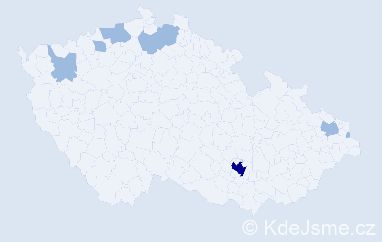 Jméno: 'Asma', počet výskytů 12 v celé ČR