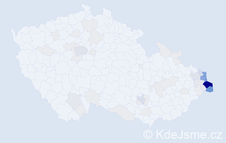 Jméno: 'Bogdan', počet výskytů 227 v celé ČR