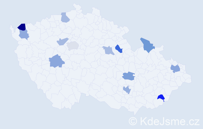 Jméno: 'Marcos', počet výskytů 18 v celé ČR