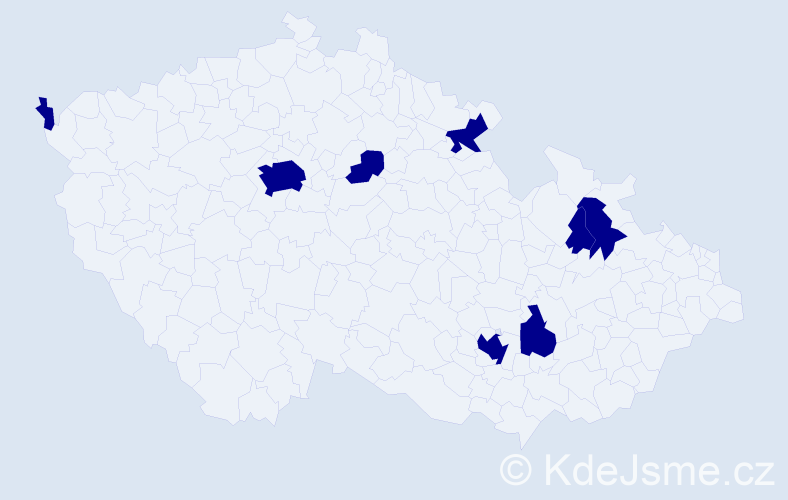 Jméno: 'Adam Miroslav', počet výskytů 8 v celé ČR