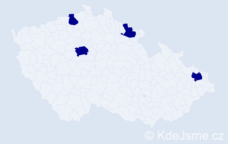 Jméno: 'Thi Net', počet výskytů 4 v celé ČR