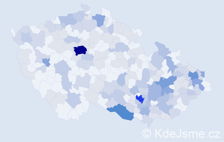 Jméno: 'Vlastimír', počet výskytů 355 v celé ČR