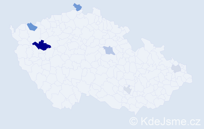 Jméno: 'Van Lan', počet výskytů 7 v celé ČR