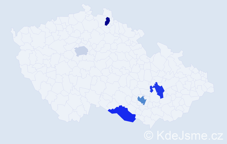 Jméno: 'Mahmut', počet výskytů 6 v celé ČR