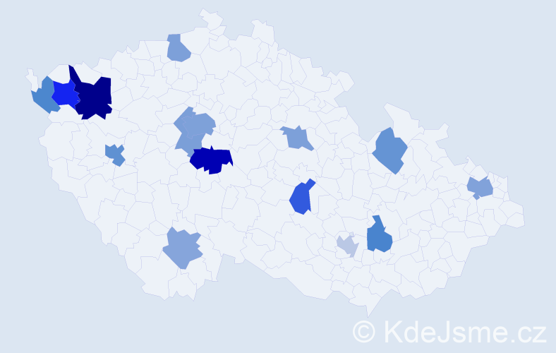 Jméno: 'Jelizaveta', počet výskytů 27 v celé ČR