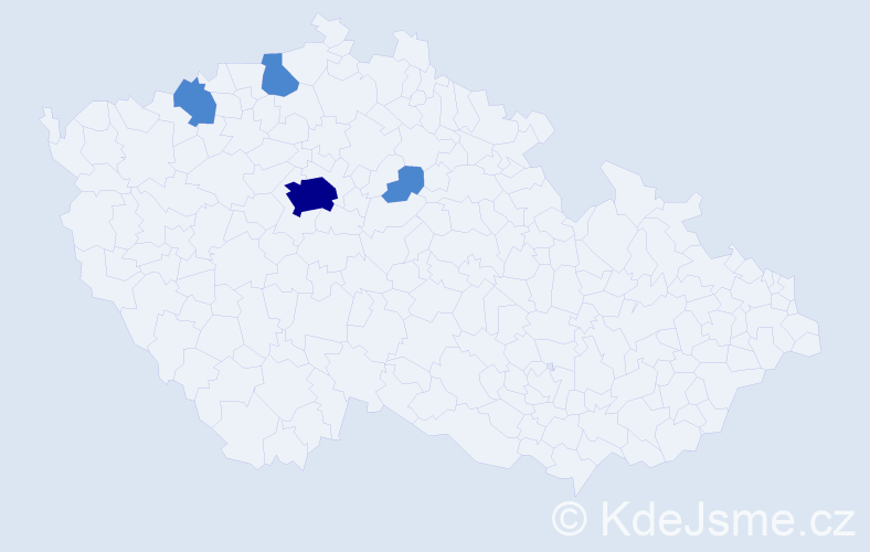 Jméno: 'Zelimkhan', počet výskytů 6 v celé ČR