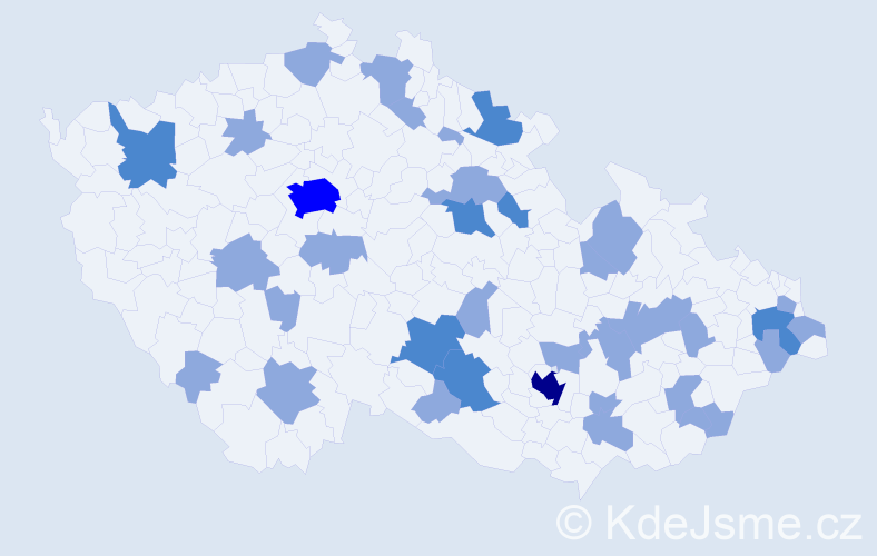 Jméno: 'Lubomil', počet výskytů 50 v celé ČR