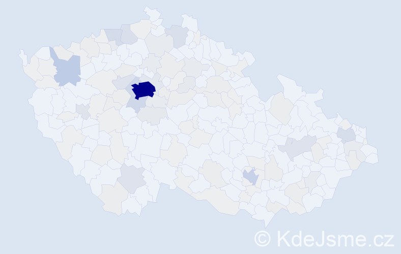 Jméno: 'Vadim', počet výskytů 395 v celé ČR