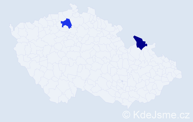 Jméno: 'Joachim Max', počet výskytů 2 v celé ČR