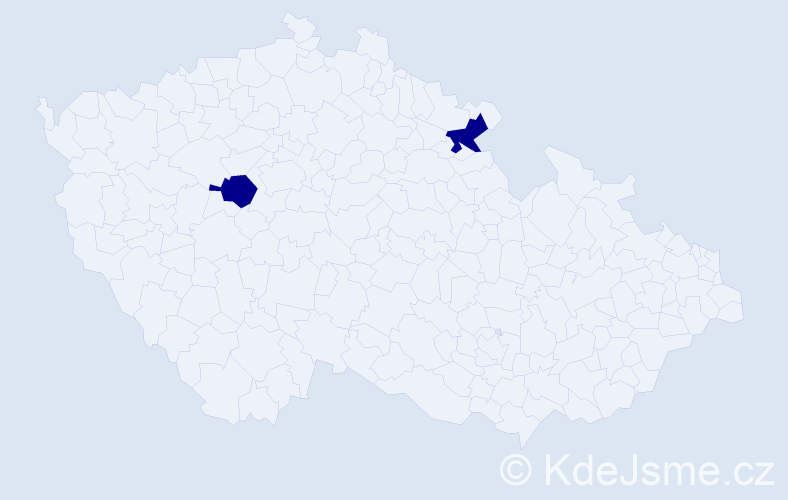 Jméno: 'Mi Gyong', počet výskytů 2 v celé ČR