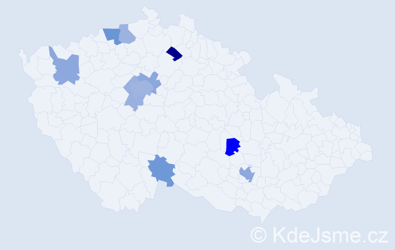 Jméno: 'Samer', počet výskytů 19 v celé ČR