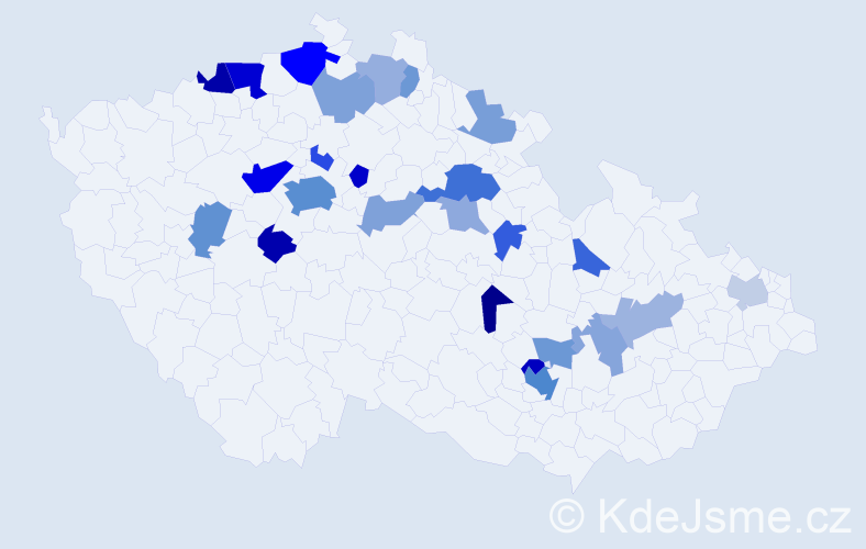 Jméno: 'Oliva', počet výskytů 55 v celé ČR