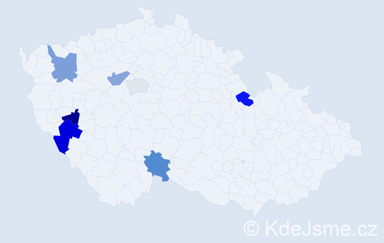 Jméno: 'Soběslava', počet výskytů 8 v celé ČR