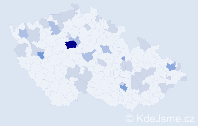 Jméno: 'Milota', počet výskytů 74 v celé ČR
