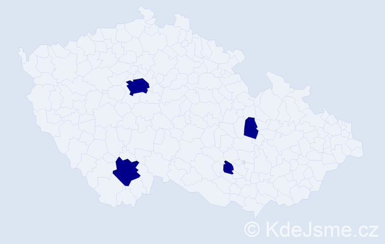 Jméno: 'Liridon', počet výskytů 4 v celé ČR