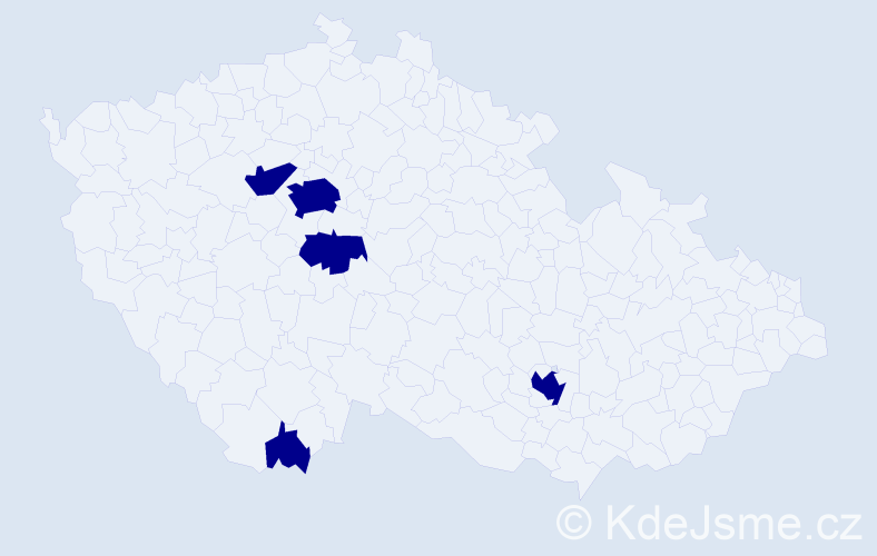 Jméno: 'Xuan Duy', počet výskytů 5 v celé ČR