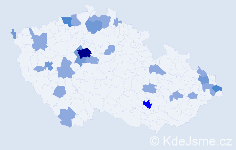 Jméno: 'Armin', počet výskytů 46 v celé ČR