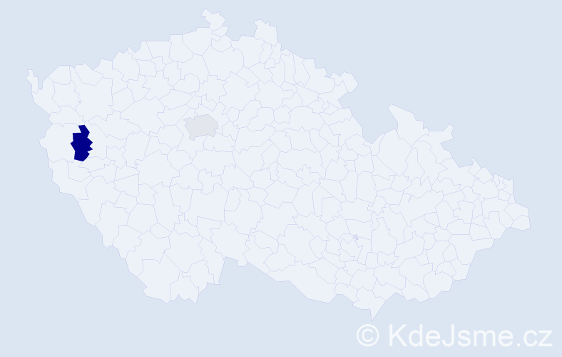 Jméno: 'Christien', počet výskytů 2 v celé ČR